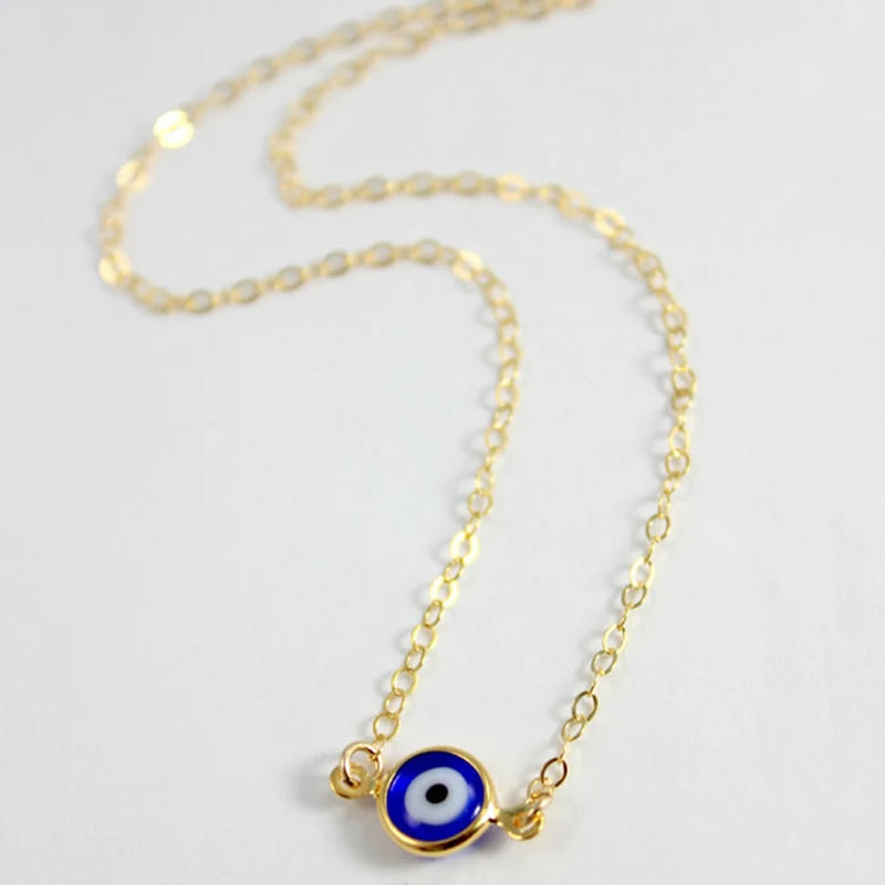 Lucky Multi-layers Crystal Evil Eye Pendant Necklace