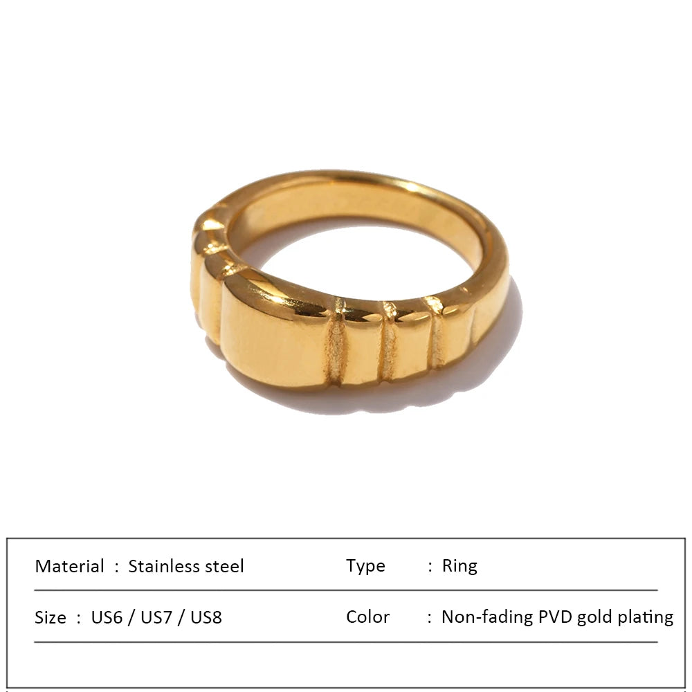 Brightique 18K Gold-Plated Cocktail Ring