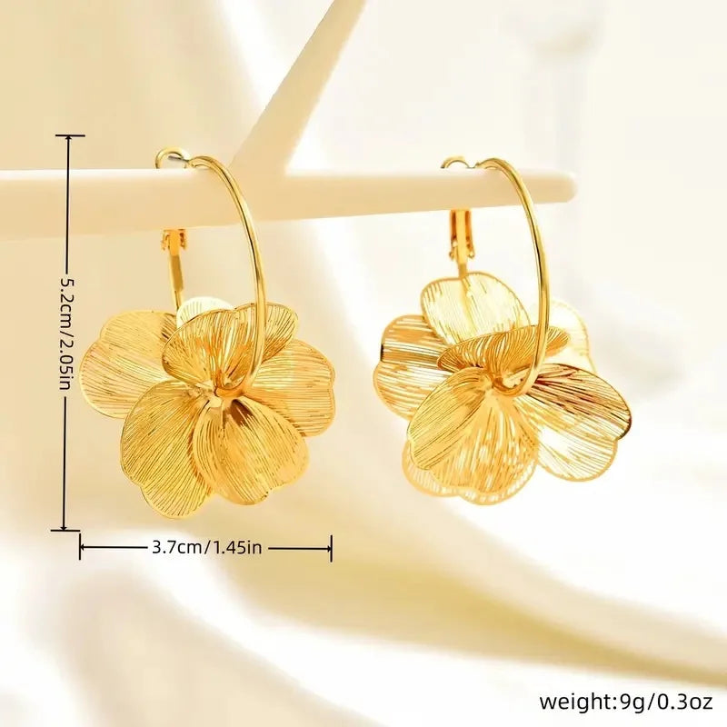 Hollow Flower Earrings