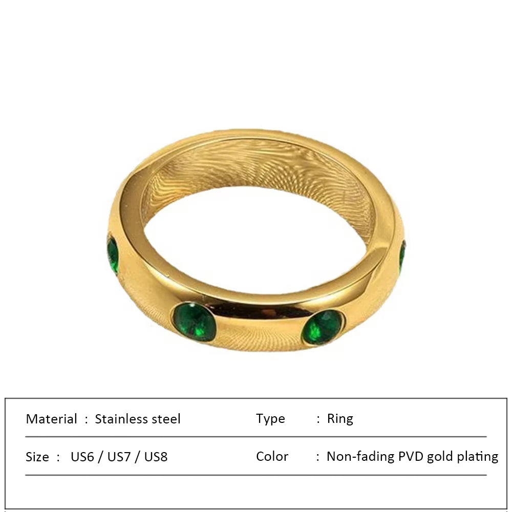Brightique 18K Gold-Plated Cocktail Ring