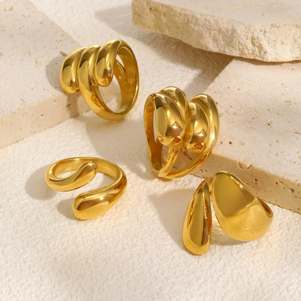 Brightique Stainless Steel Geometric Fashion Ring