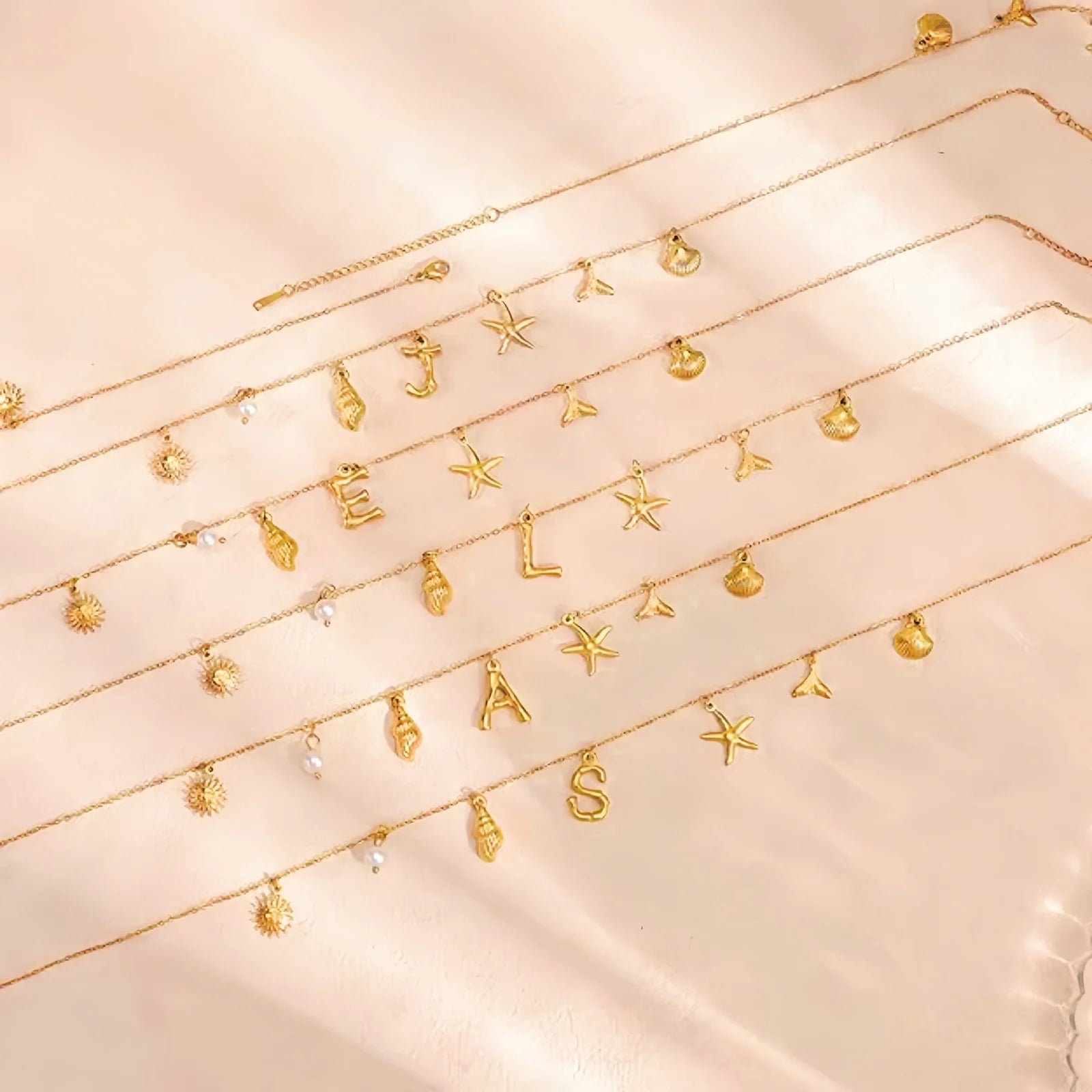 A–Z Initial Seashell Necklace