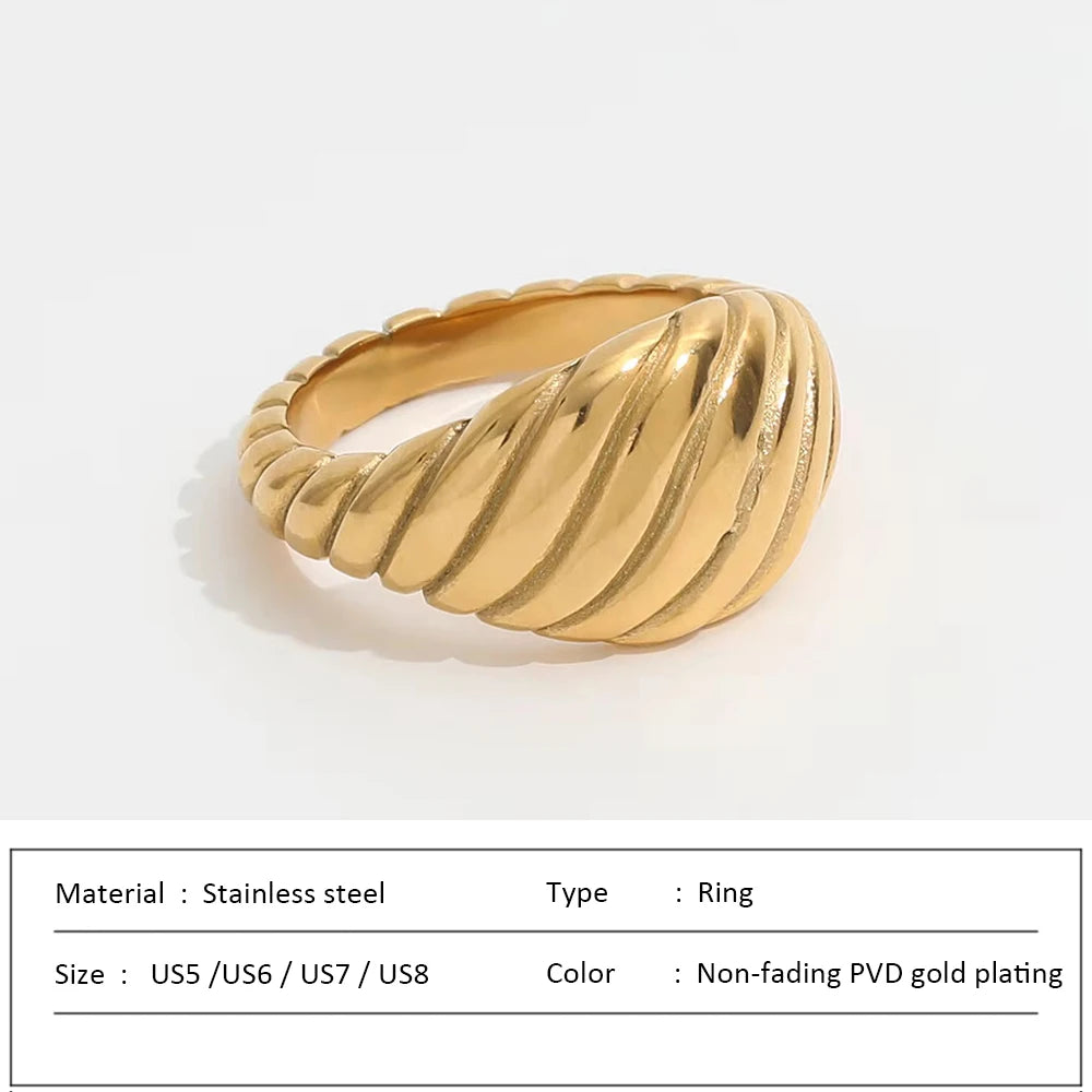 Brightique 18K Gold-Plated Cocktail Ring