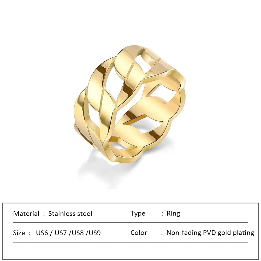 Brightique 18K Gold-Plated Cocktail Ring