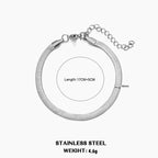 Unisex Flat Snake Chain Choker Necklace