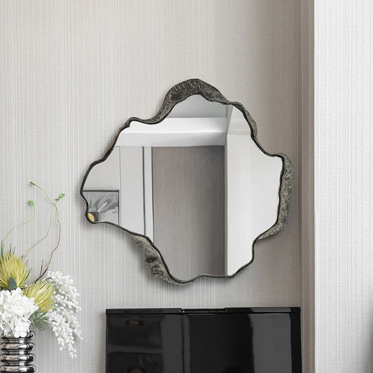 Brightique Hanging Creative Mirror Art Makeup Mirror Irregular Shaped Living Room Decoration Mirrors Dekoracyjne Lustra Home Decoration