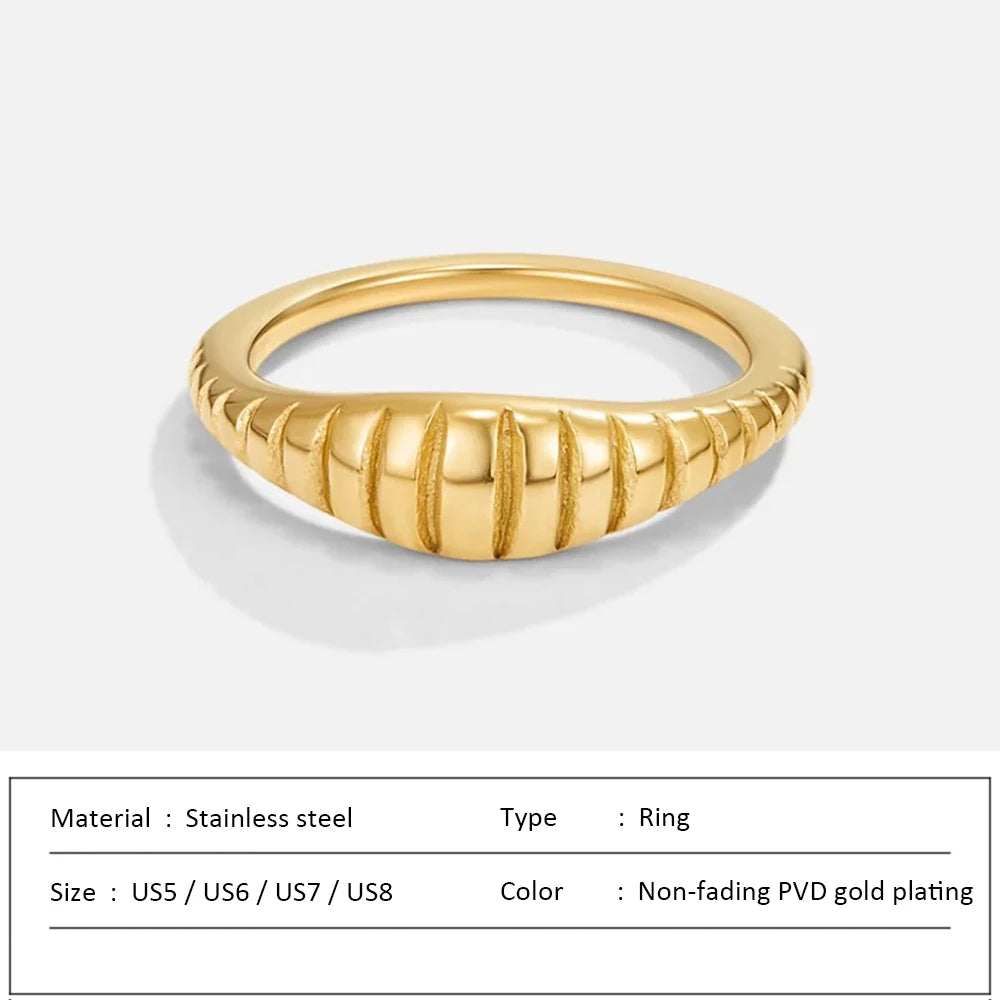 Brightique 18K Gold-Plated Cocktail Ring