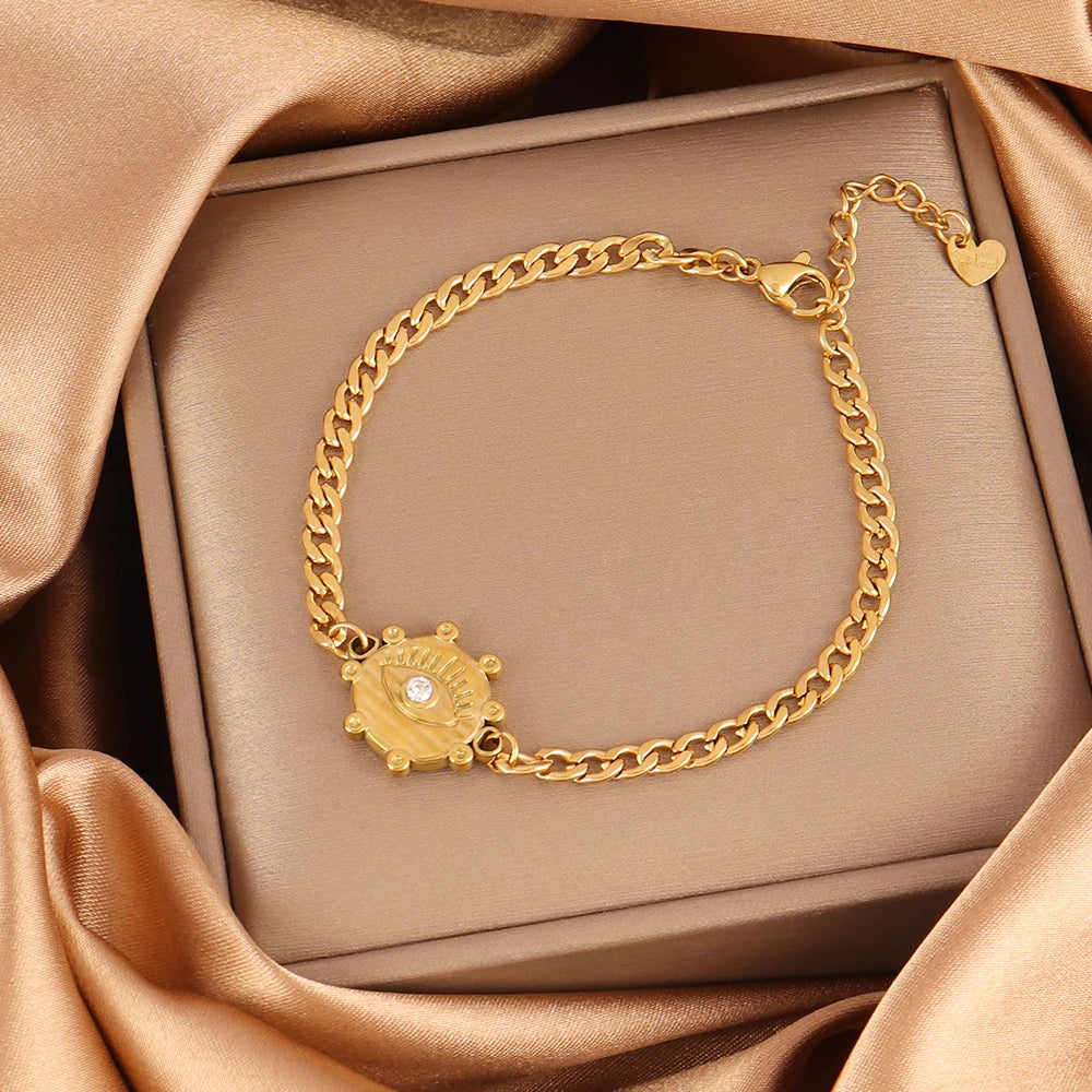 Evil Eyes Chain Bracelet