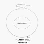 Unisex Flat Snake Chain Choker Necklace