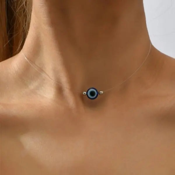 Lucky Multi-layers Crystal Evil Eye Pendant Necklace