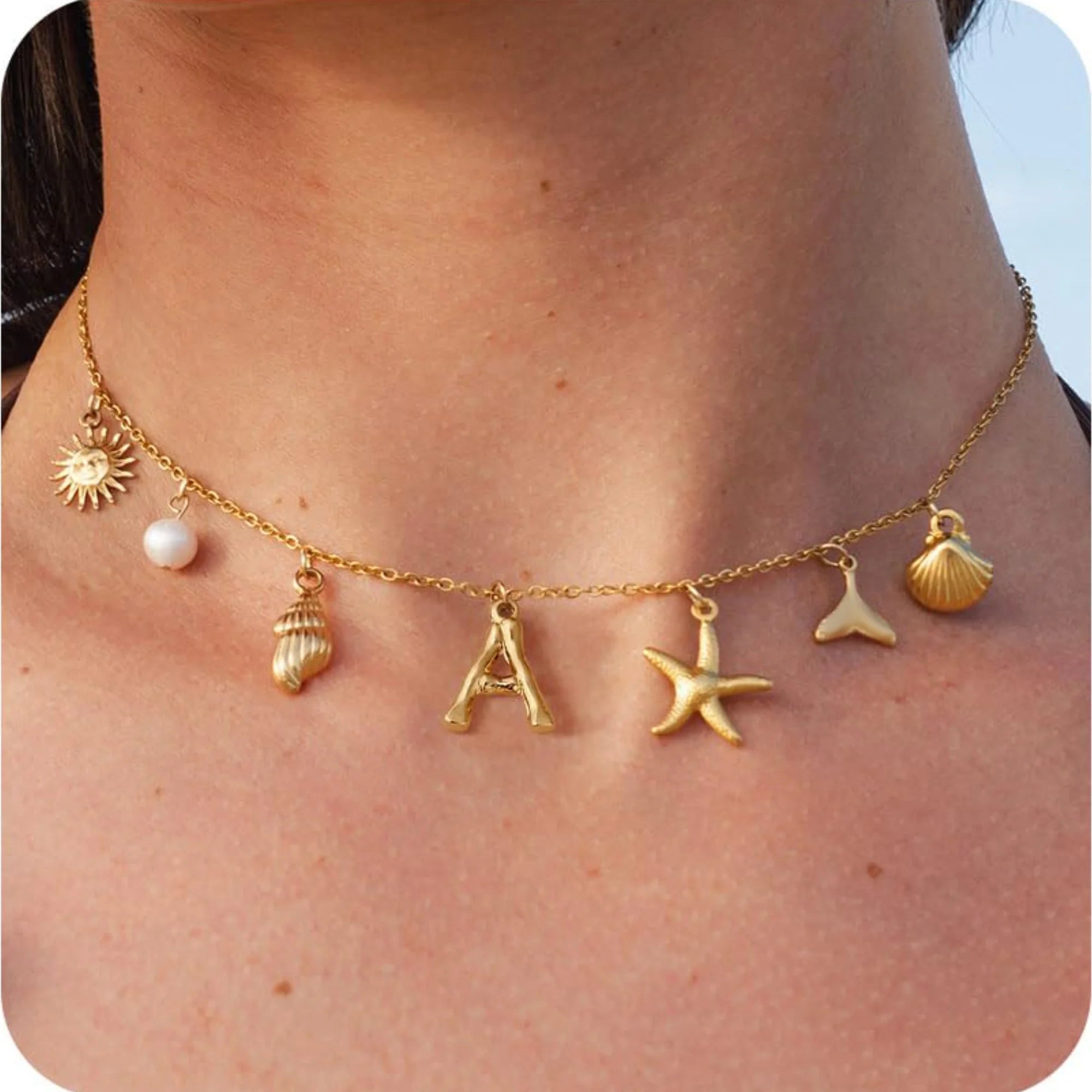 A–Z Initial Seashell Necklace