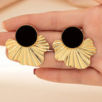 Leaf Shape Geometric Earrings