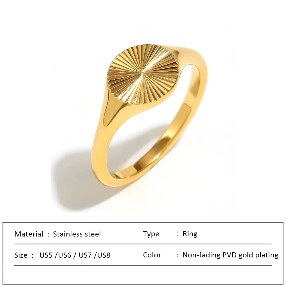 Brightique 18K Gold-Plated Cocktail Ring