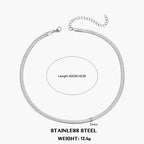 Unisex Flat Snake Chain Choker Necklace