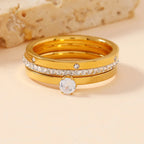 18K Gold-Plated Zircon Ring