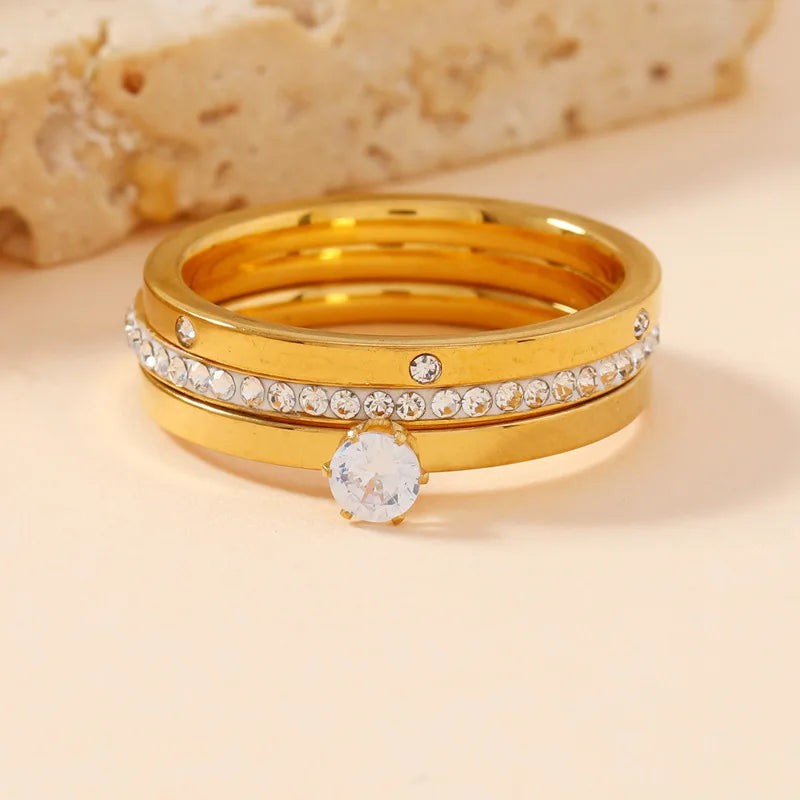 18K Gold-Plated Zircon Ring