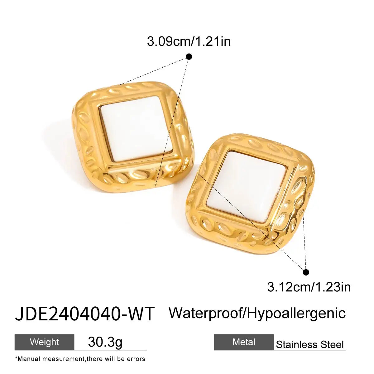 Vintage Minimalist Stainless Steel Elegant Stud Earrings