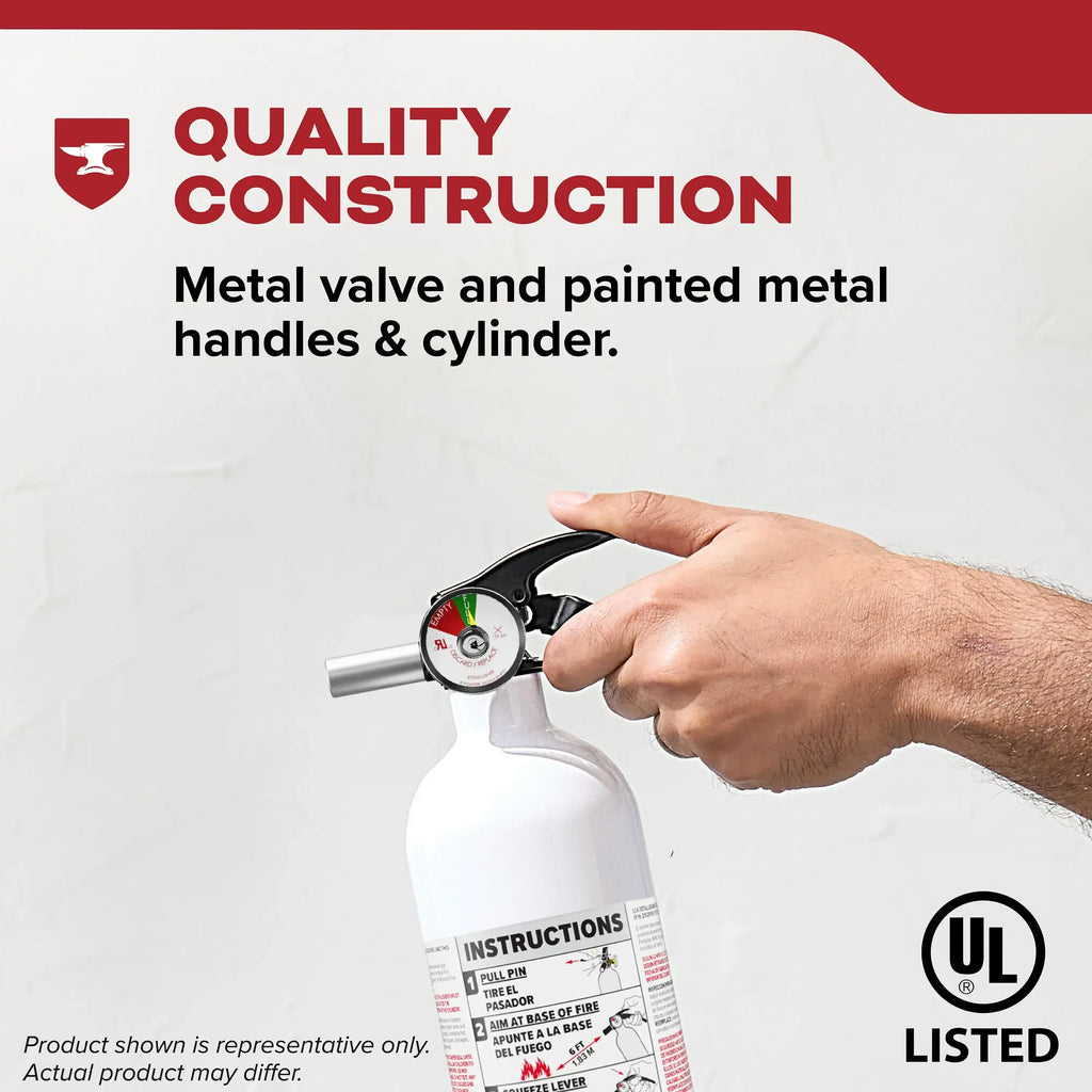 Fire Extinguisher for Vehicles, Cars, Single Use 5BC,All-metal construction,Fast and powerful