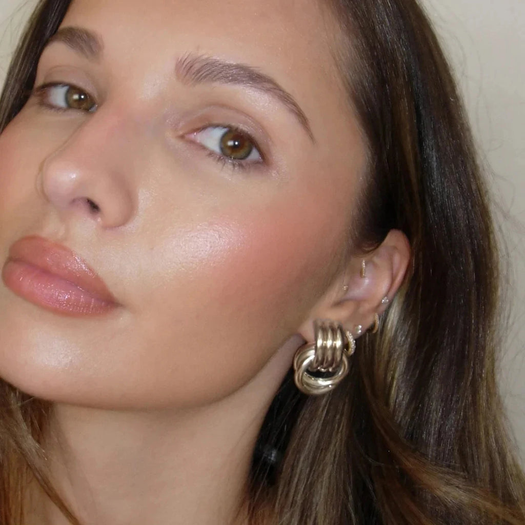 Vintage Texture Gold Plated Earrings