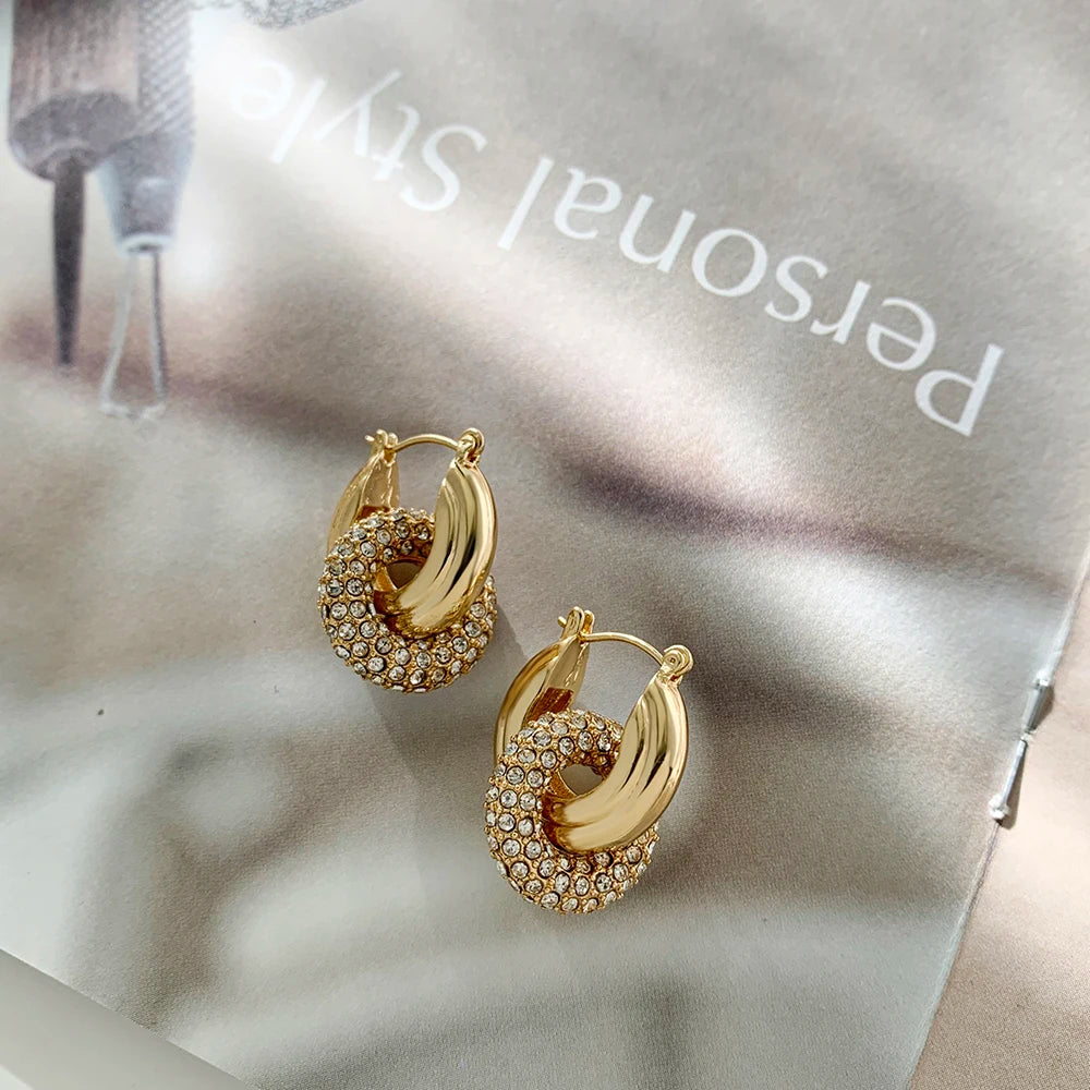 Round Huggie Hoop Earrings