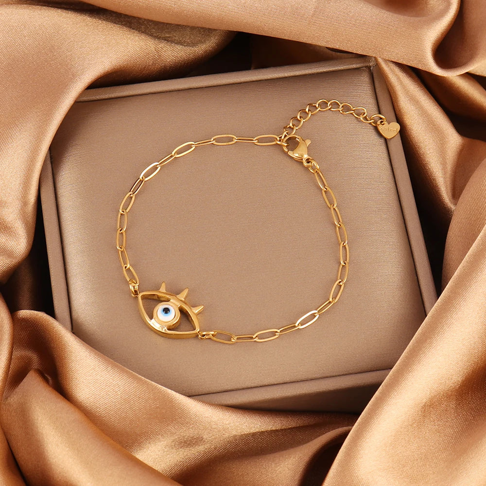 Evil Eyes Chain Bracelet