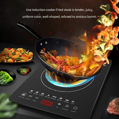 Brightique Multi-functional Home Cooking Induction Stove 110V~220V Touch Control 2200W Timeable Intelligent Energy-saving Induction Cooker