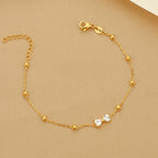 Bow shiny zircon bracelet