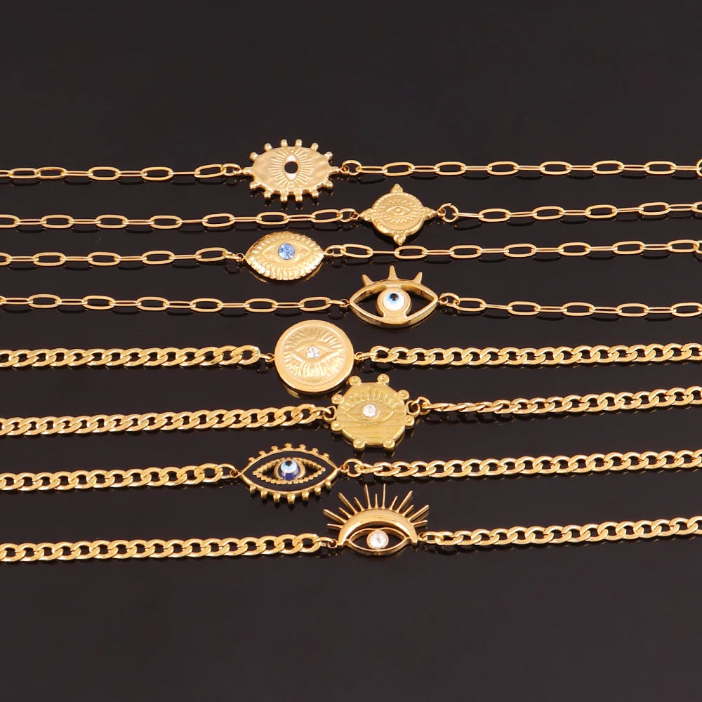 Evil Eyes Chain Bracelet