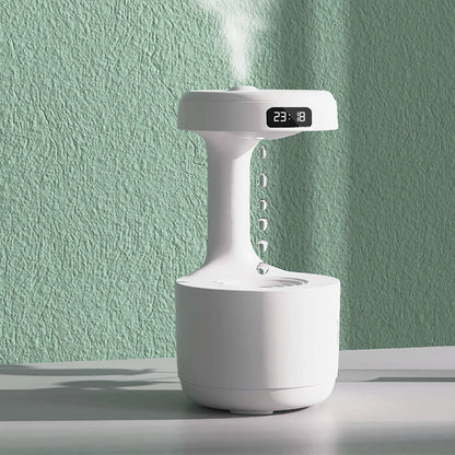 Brightique Anti Gravity Humidifier with LED Clock Display,Floating Water Droplet Humidifier - for Home Deco