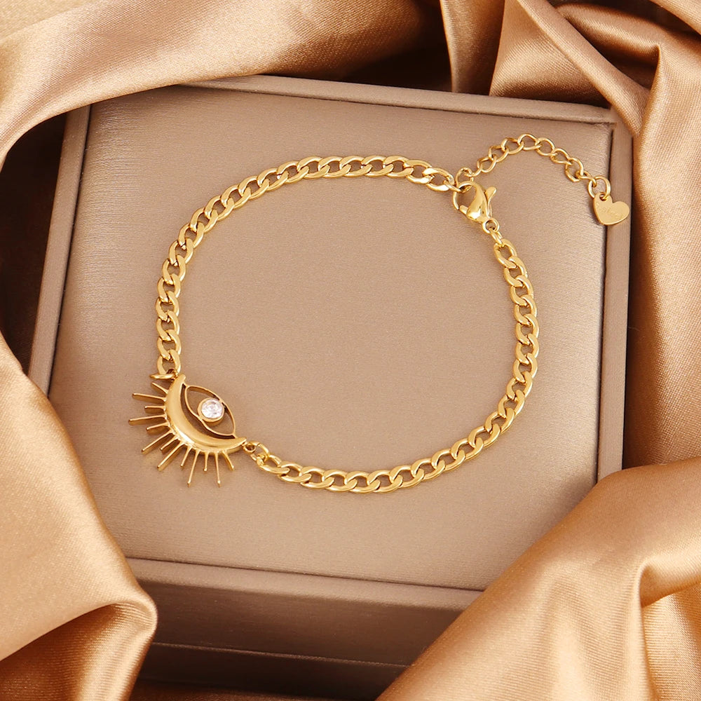 Evil Eyes Chain Bracelet