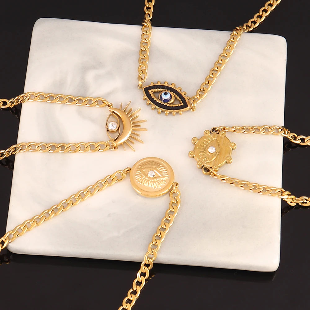 Evil Eyes Chain Bracelet