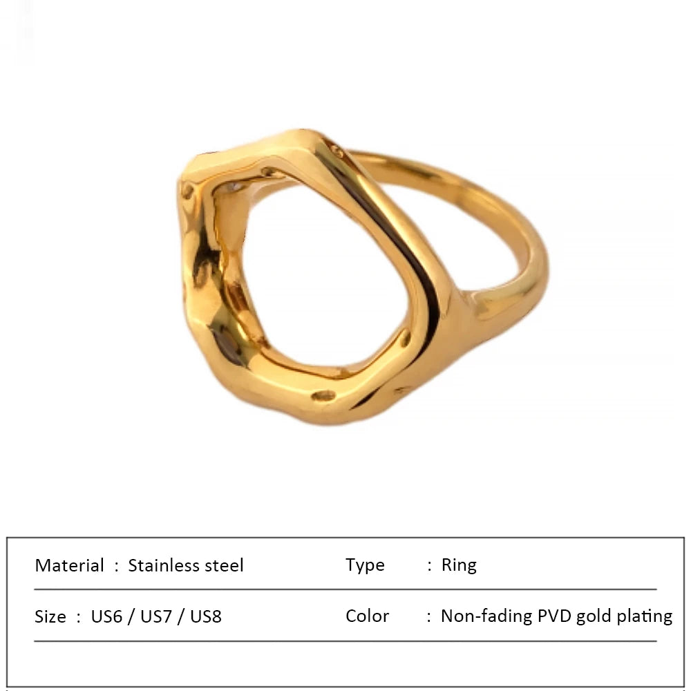 Brightique 18K Gold-Plated Cocktail Ring