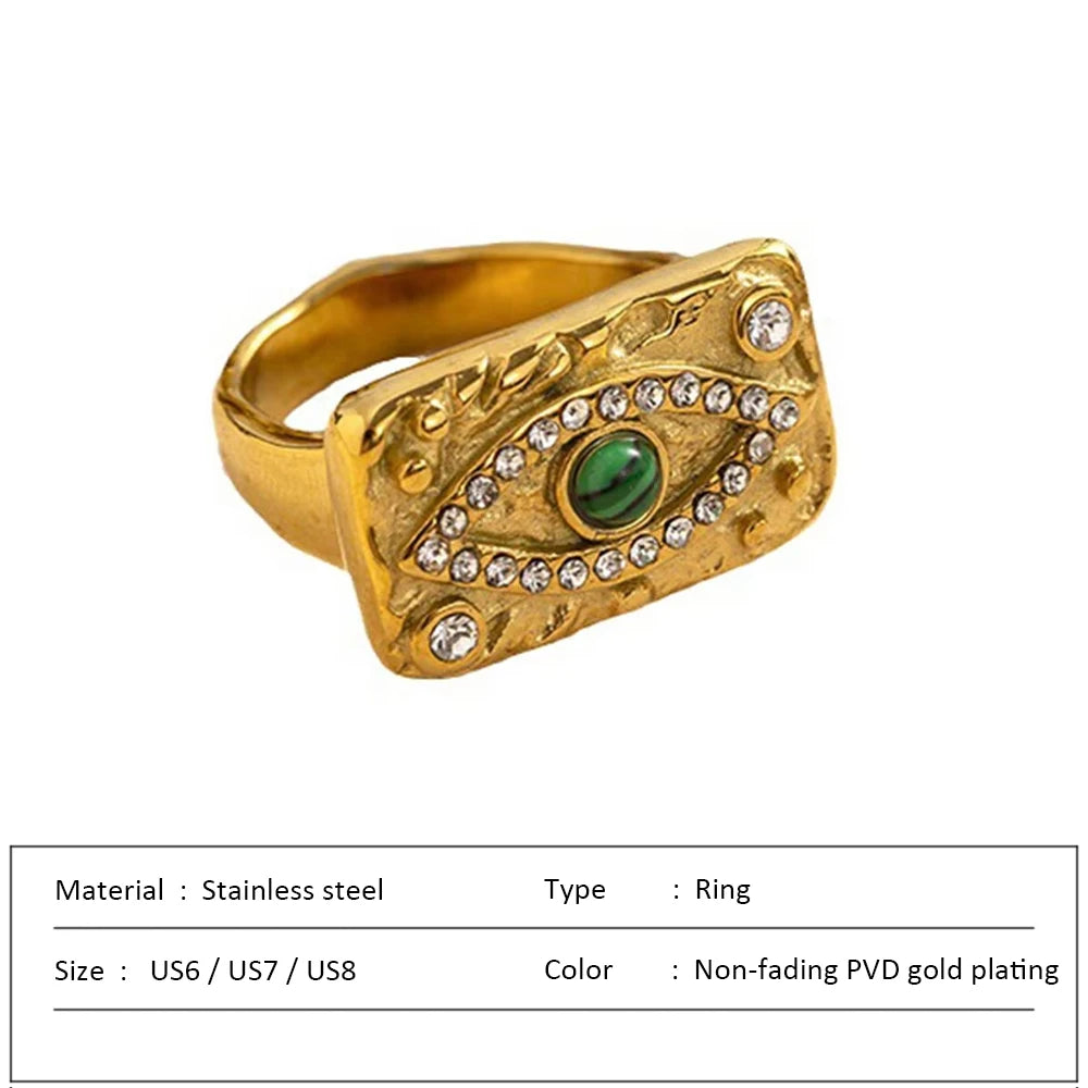 Brightique 18K Gold-Plated Cocktail Ring