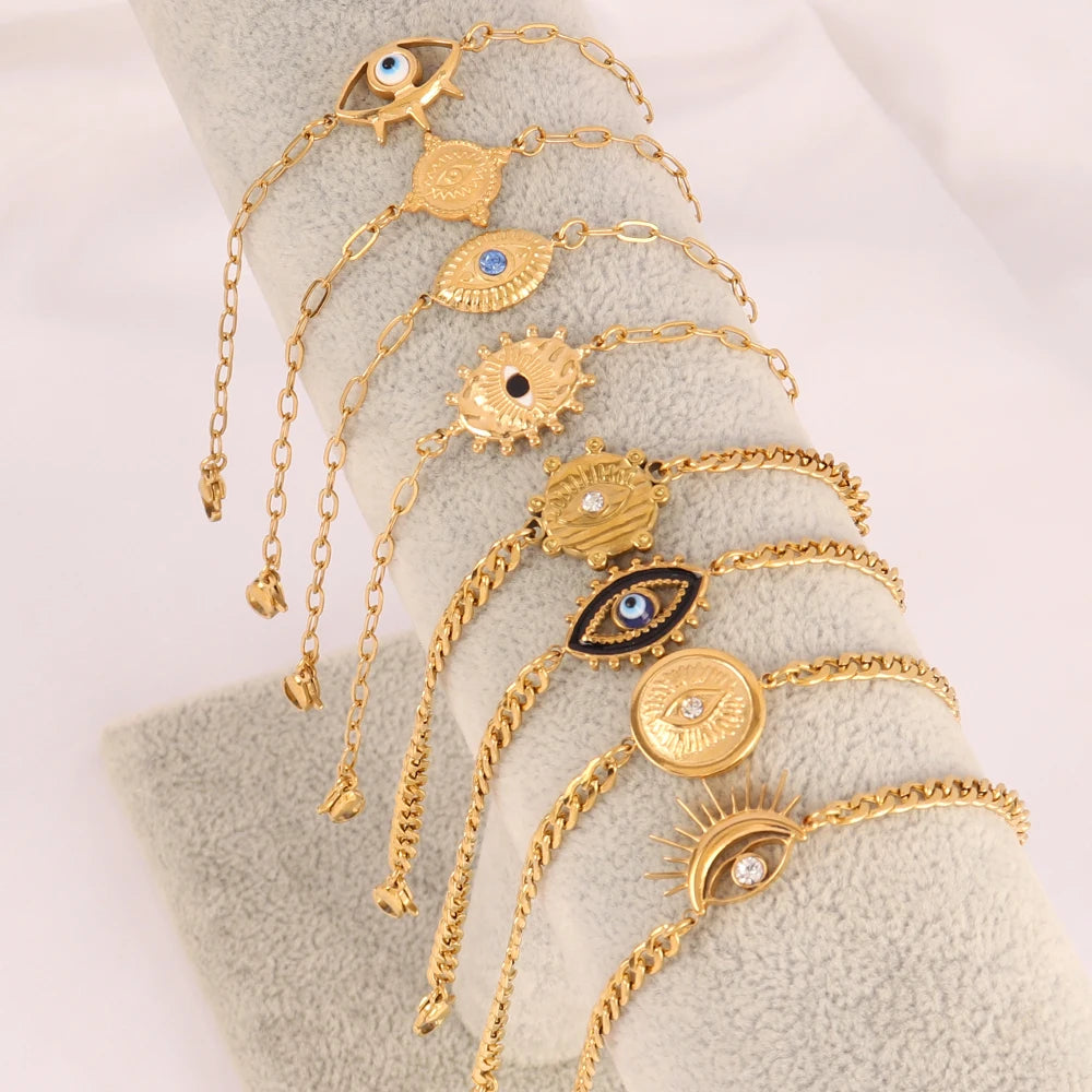 Evil Eyes Chain Bracelet